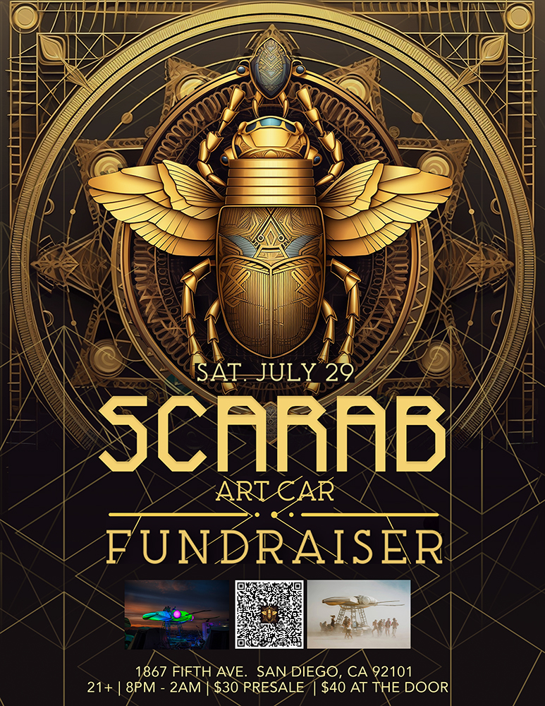 Event Flyer for Scarab Fundraiser